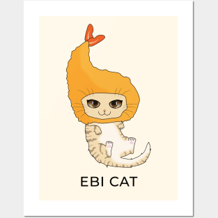 Ebi Fry Fried Shrimp Cat Posters and Art